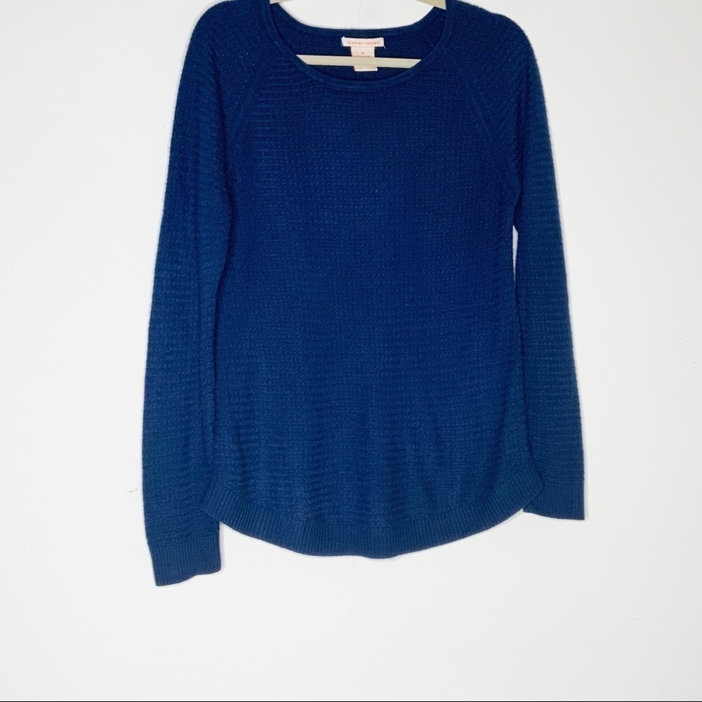 SWEET ROMEO blue long sleeve top. Size M